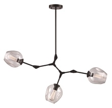  PND-2091 BK - Quantum 30-In. 3-Light, 3-Shade Indoor Pendant